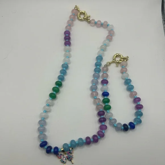 Fashion Jewelry Blue and Purple Gradient Necklace - Picture 1 of 1